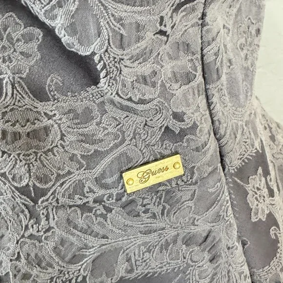 NWT Guess Gray Embroidered Bustier Top - Picture 4 of 10